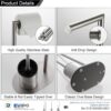Tissue Holder Stand | 2-in-1 Floor Station with Concealed Toilet Brush – Mirror Finish