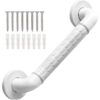 N370 Heavy-Duty Safety Handrail | 48cm Stainless Steel Bathroom Grab Bar with 35mm Oversized Non-Slip Grip