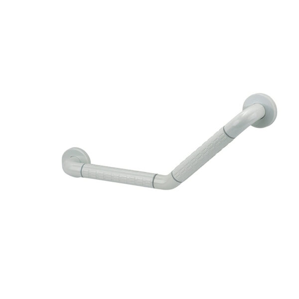 N322 – Heavy duty V- shaped handrail (BDIA 35MM, ABS+SS) 2 N322 Heavy-Duty V-Shaped Safety Handrail | 35mm Diameter ABS & Stainless Steel Angled Corner Grab Bar
