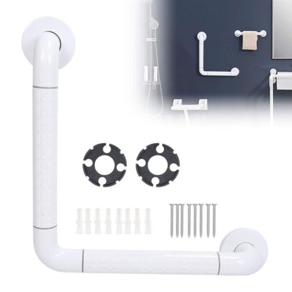 N323 – Heavy duty L-Shaped handrail (DIA -35MM,ABS+SS) 16 N323 Heavy-Duty L-Shaped Safety Handrail | 35mm Diameter ABS & Stainless Steel Corner Grab Bar