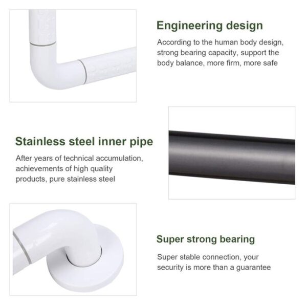N323 – Heavy duty L-Shaped handrail (DIA -35MM,ABS+SS) 19 N323 Heavy-Duty L-Shaped Safety Handrail | 35mm Diameter ABS & Stainless Steel Corner Grab Bar