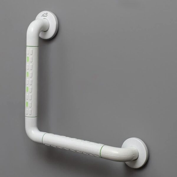 N323 – Heavy duty L-Shaped handrail (DIA -35MM,ABS+SS) 2 N323 Heavy-Duty L-Shaped Safety Handrail | 35mm Diameter ABS & Stainless Steel Corner Grab Bar