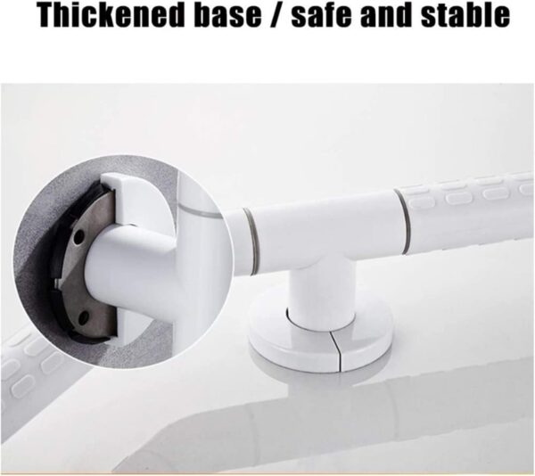N323 – Heavy duty L-Shaped handrail (DIA -35MM,ABS+SS) 4 N323 Heavy-Duty L-Shaped Safety Handrail | 35mm Diameter ABS & Stainless Steel Corner Grab Bar