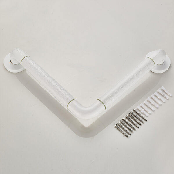 N323 – Heavy duty L-Shaped handrail (DIA -35MM,ABS+SS) 6 N323 Heavy-Duty L-Shaped Safety Handrail | 35mm Diameter ABS & Stainless Steel Corner Grab Bar