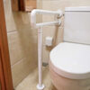 N324 Heavy-Duty Floor-Mounted Safety Handrail | U-Shaped Toilet Grab Bar with Support Stand