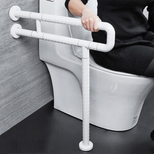 N324 – Heavy duty U- Shaped Handrail with stand 21 N324 Heavy-Duty Floor-Mounted Safety Handrail | U-Shaped Toilet Grab Bar with Support Stand