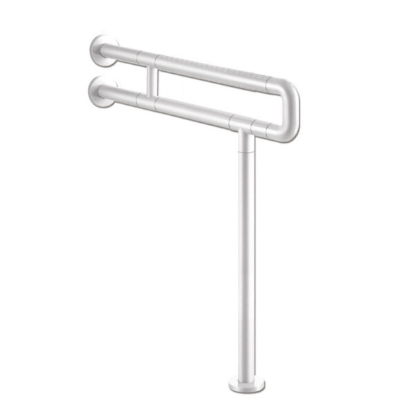 N324 Heavy-Duty Floor-Mounted Safety Handrail | U-Shaped Toilet Grab Bar with Support Stand