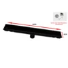 N332B – Premium(SS304) Floor drain 50-8CM- Black Premium Linear Floor Drain | 50cm x 8cm Matte Black SUS 304 Stainless Steel Drainage Channel