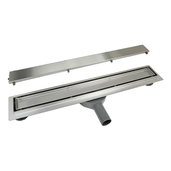 Premium Linear Floor Drain | 50cm x 8cm Mirror Polished SUS 304 Stainless Steel Drainage Channel