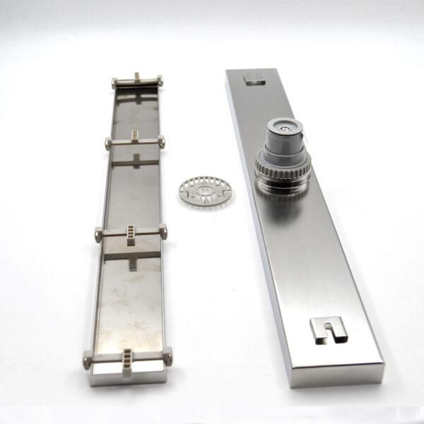 Premium Linear Floor Drain | 50cm x 8cm Mirror Polished SUS 304 Stainless Steel Drainage Channel