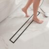 Premium Linear Floor Drain | 50cm x 8cm Mirror Polished SUS 304 Stainless Steel Drainage Channel