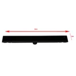 Premium Linear Floor Drain | 60cm x 8cm Matte Black SUS 304 Stainless Steel Drainage Channel