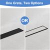 Premium Linear Floor Drain | 60cm x 8cm Matte Black SUS 304 Stainless Steel Drainage Channel