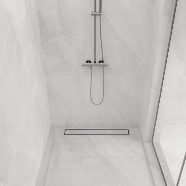 Premium Linear Floor Drain | 60cm x 8cm Matte Black SUS 304 Stainless Steel Drainage Channel