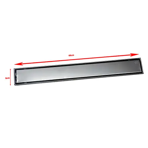 N335M – Premium (SS304) Floor Drain 60 8cm – Mirror Premium Linear Floor Drain | 60cm x 8cm Mirror Polished SUS 304 Stainless Steel Drainage Channel