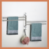 Premium Wall-Mounted Multi-Arm Swing Towel Organizer | Polished SS304 Stainless Steel 4-Bar Kitchen & Bathroom Drying Rail