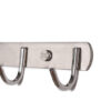 N037 ( GGH-009 , 5 Hooks Bar ) 4 Polished Stainless Steel 5-Hook Storage Rail | Multi-Purpose Wall-Mounted Hook Bar