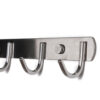 N037 ( GGH-009 , 5 Hooks Bar ) 5 Polished Stainless Steel 5-Hook Storage Rail | Multi-Purpose Wall-Mounted Hook Bar