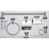 N053 MATT – Matt Finish ( SS304 ) Set MATT Premium 6-Piece Bathroom Accessory Set | Heavy-Duty SS304 Brushed Stainless Steel Hardware Kit