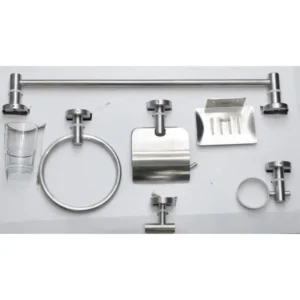 N053 MATT – Matt Finish ( SS304 ) Set MATT Premium 6-Piece Bathroom Accessory Set | Heavy-Duty SS304 Brushed Stainless Steel Hardware Kit