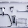 Premium 6-Piece Bathroom Accessory Set | Heavy-Duty SS304 Polished Chrome Hardware Kit with Slim Square Bases