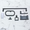N053GG – Premium 6 piece Bathroom Set Gun Grey 2 Premium 6-Piece Bathroom Accessory Set | Heavy-Duty Matte Gun Grey Hardware Kit with Race-Track Oval Profiles