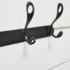 Multi-Purpose Wall-Mounted Hook Bar | Heavy-Duty Matte Black 4-Hook Storage Rail
