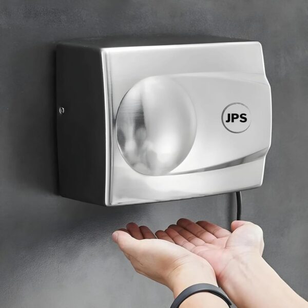 N230 – WS-S130 (Auto Hand Dryer ) 2 WS-S130 Premium Automatic Hand Dryer | 1500W Brushed Metallic Stainless-Look Commercial Electric Hand Dryer