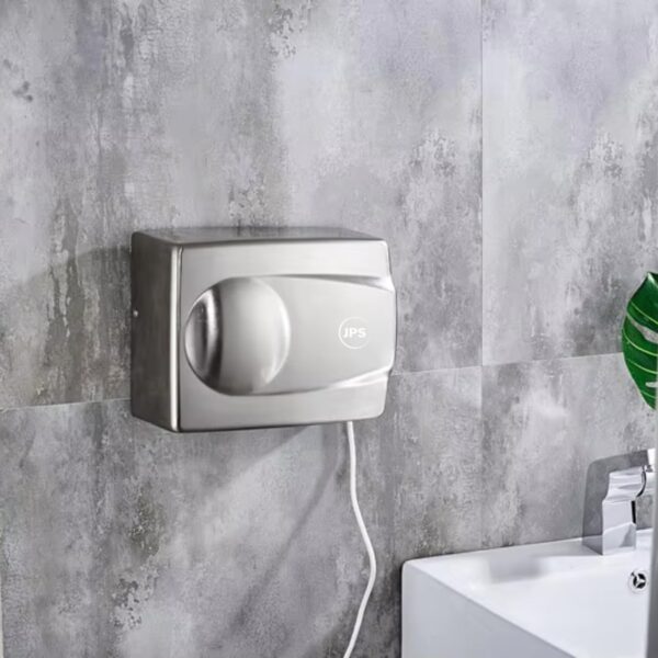 N230 – WS-S130 (Auto Hand Dryer ) 4 WS-S130 Premium Automatic Hand Dryer | 1500W Brushed Metallic Stainless-Look Commercial Electric Hand Dryer