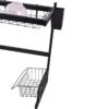 Premium Over-the-Sink Kitchen Storage Workstation | Matte Black SS304 Stainless Steel Organizer Rack for Single Bowl Sinks