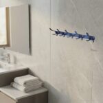 N272 – 10 Hooks ( Heavy Duty ) – Gun Grey 4 Heavy-Duty Gun Grey 10-Hook Tiered Storage Organizer Bar | Premium Wall-Mounted Multi-Purpose Utility Rail