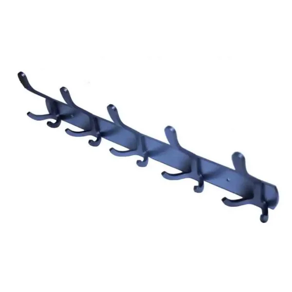 N272 – 10 Hooks ( Heavy Duty ) – Gun Grey Heavy-Duty Gun Grey 10-Hook Tiered Storage Organizer Bar | Premium Wall-Mounted Multi-Purpose Utility Rail