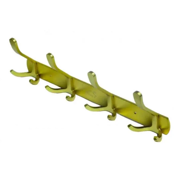 Heavy-Duty Gold 4-Hook Tiered Storage Organizer BarHeavy-Duty Gold 4-Hook Tiered Storage Organizer Bar