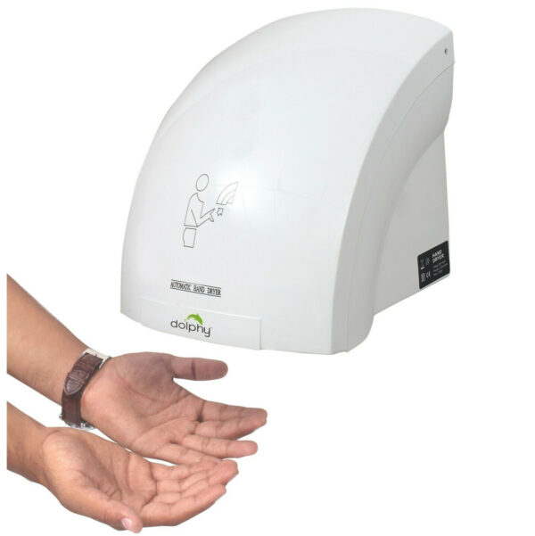 N320 – Hand dryer – ABS White plastic low noise (220V) 13 Automatic Hand Dryer | 220V Low-Noise ABS White Plastic Electric Commercial Restroom Hand Dryer