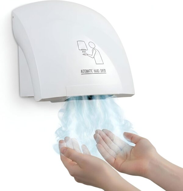 N320 – Hand dryer – ABS White plastic low noise (220V) 3 Automatic Hand Dryer | 220V Low-Noise ABS White Plastic Electric Commercial Restroom Hand Dryer