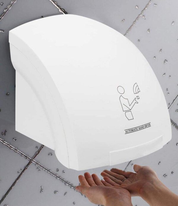 N320 – Hand dryer – ABS White plastic low noise (220V) 4 Automatic Hand Dryer | 220V Low-Noise ABS White Plastic Electric Commercial Restroom Hand Dryer