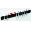 Premium Adjustable Wall-Mounted Utility Rail | Heavy-Duty Aluminium 8-Hook Movable Storage Bar