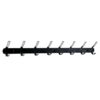 Premium Wall-Mounted Multi-Purpose Slotted Hook Bar | Heavy-Duty Matte Black Stainless Steel 8-Hook Storage Rail