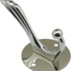 N041 – ( K1022 – Round Plate , High and Low Hook 2 Heavy-Duty Dual-Prong Robe & Coat Hook | Classic Round Base Plate Hanger with High & Low Tiered Arms