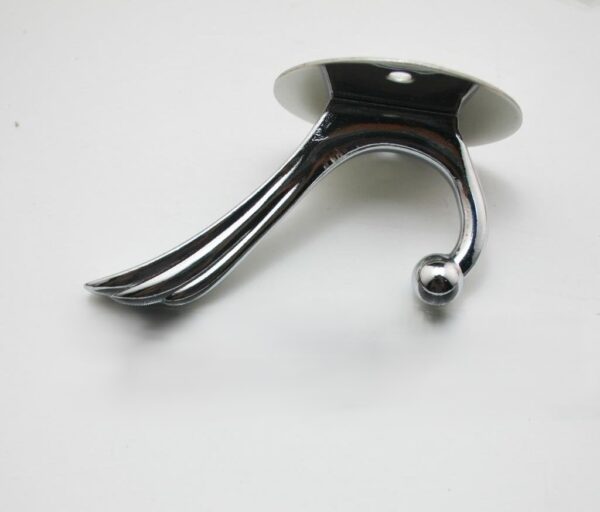 N041 – ( K1022 – Round Plate , High and Low Hook 3 Heavy-Duty Dual-Prong Robe & Coat Hook | Classic Round Base Plate Hanger with High & Low Tiered Arms