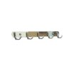 N048 – ( C013 – 5 Hook Double Sided Mirror ) Premium Wall-Mounted Utility Rail | Heavy-Duty 5-Piece Dual-Hook Storage Organizer Track (10 Hooks Total) – Double Sided Mirror