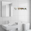 N048 – ( C013 – 5 Hook Double Sided Mirror ) 7 Premium Wall-Mounted Utility Rail | Heavy-Duty 5-Piece Dual-Hook Storage Organizer Track (10 Hooks Total) – Double Sided Mirror