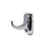 Premium Wall-Mounted ABS Single Hook | Chrome-Plated Plastic Robe & Towel Hanger with Capsule Base Plate