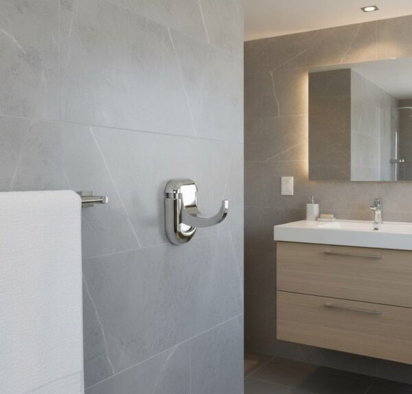 Premium Wall-Mounted ABS Single Hook | Chrome-Plated Plastic Robe & Towel Hanger with Capsule Base Plate