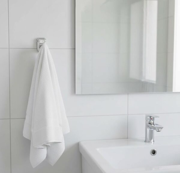 Premium Wall-Mounted ABS Single Hook | Chrome-Plated Plastic Robe & Towel Hanger with Capsule Base Plate