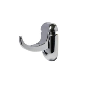 N078 ( ABS Chrome Plated Hook Premium Wall-Mounted ABS Single Hook | Chrome-Plated Plastic Robe & Towel Hanger with Capsule Base Plate
