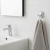 Premium Wall-Mounted ABS Single Hook | Chrome-Plated Plastic Robe & Towel Hanger with Capsule Base Plate