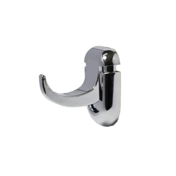 Premium Wall-Mounted ABS Single Hook | Chrome-Plated Plastic Robe & Towel Hanger with Capsule Base Plate