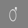 Premium Wall-Mounted ABS Towel Ring | Durable White Plastic Hand Towel Holder Loop with Capsule Base Plate