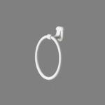 Premium Wall-Mounted ABS Towel Ring | Durable White Plastic Hand Towel Holder Loop with Capsule Base Plate